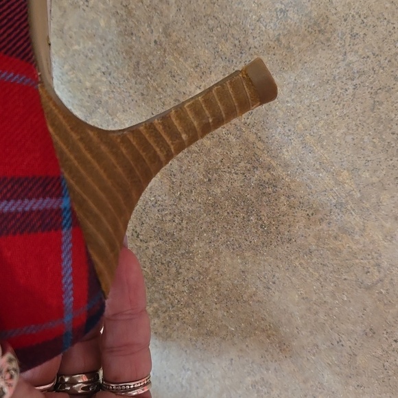 Sole Society Angelica Navy/Red Flannel Fabric Heels - Picture 4 of 10